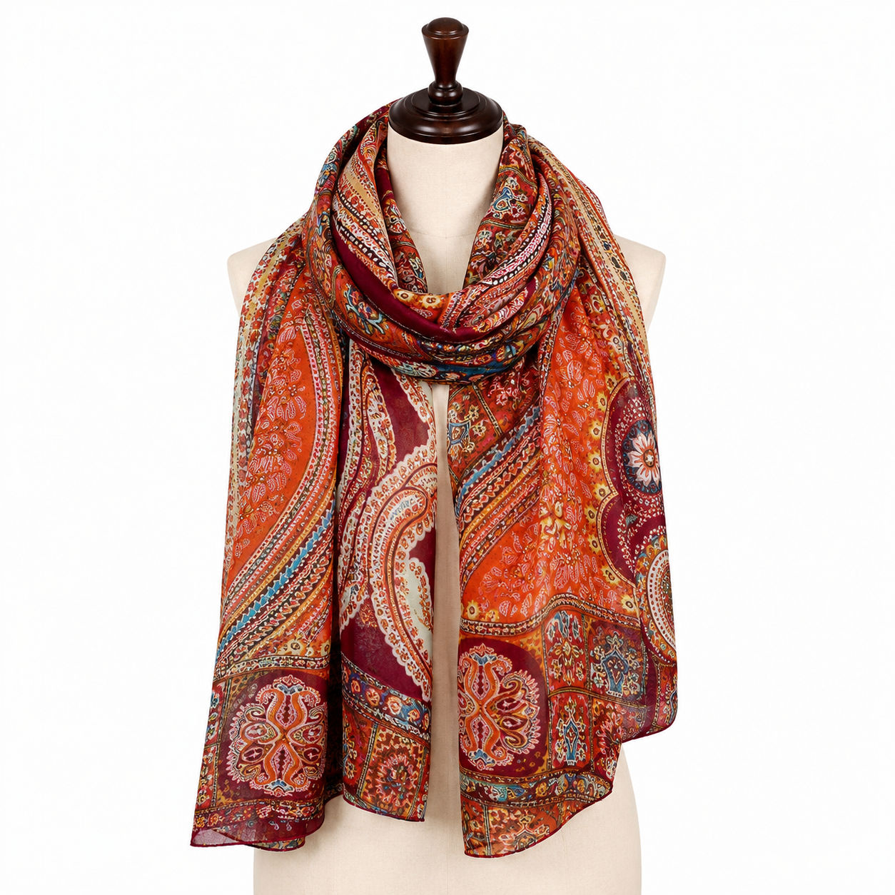 Digital Print Wool Scarf/Shawl 278